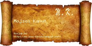 Mojzes Kanut névjegykártya